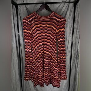 Free people zigzag knit dress
